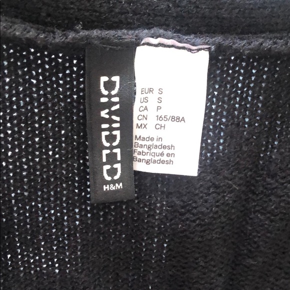 H&M Black open front cardigan with pockets - Picture 4 of 4